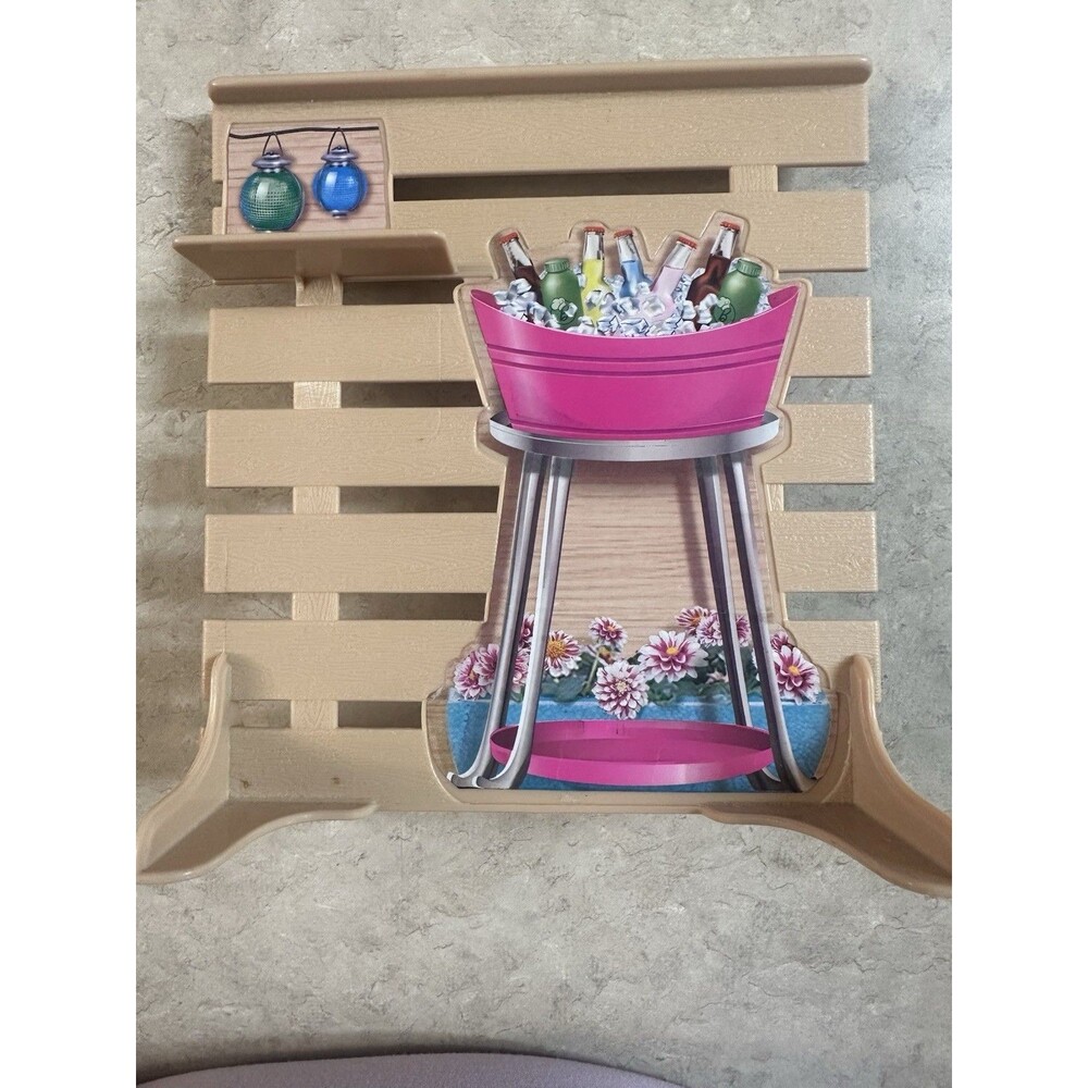 Barbie Malibu House Replacement Side Patio Tan Party Fence 2018 Dollhouse